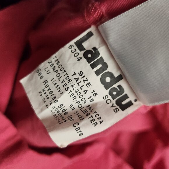 Landau Maternity Women's Size 15 Bootcut Scrub Pants Over the Belly Hot Pink - Picture 7 of 7